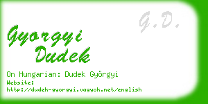 gyorgyi dudek business card